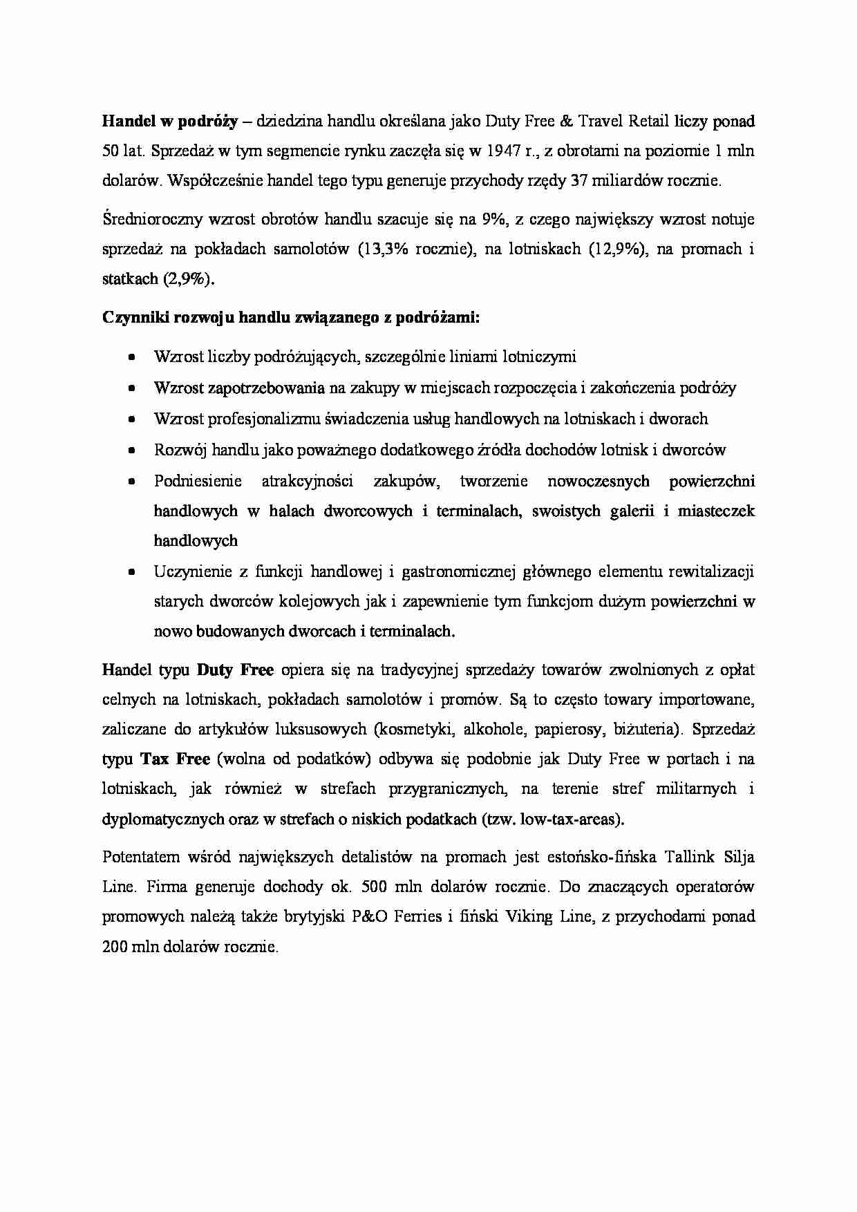Handel w podróży i czynniki rozwoju. - strona 1