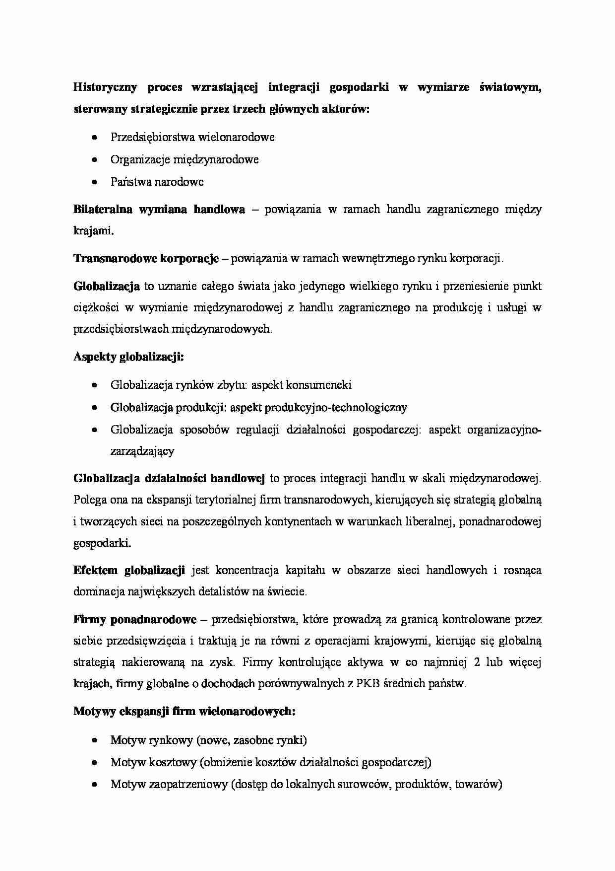 Globalizacja i jej aspekty. - strona 1