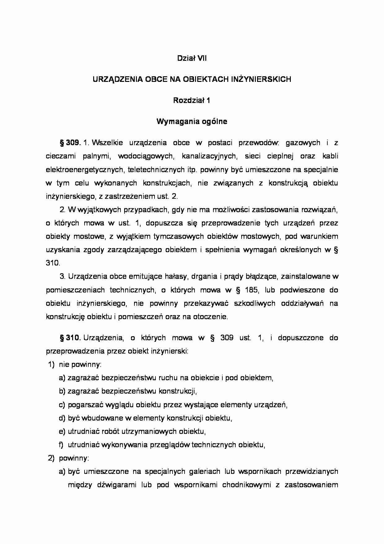 Wymagania ogólne urzędzeń obcych na obiektach inżynierskich. - strona 1