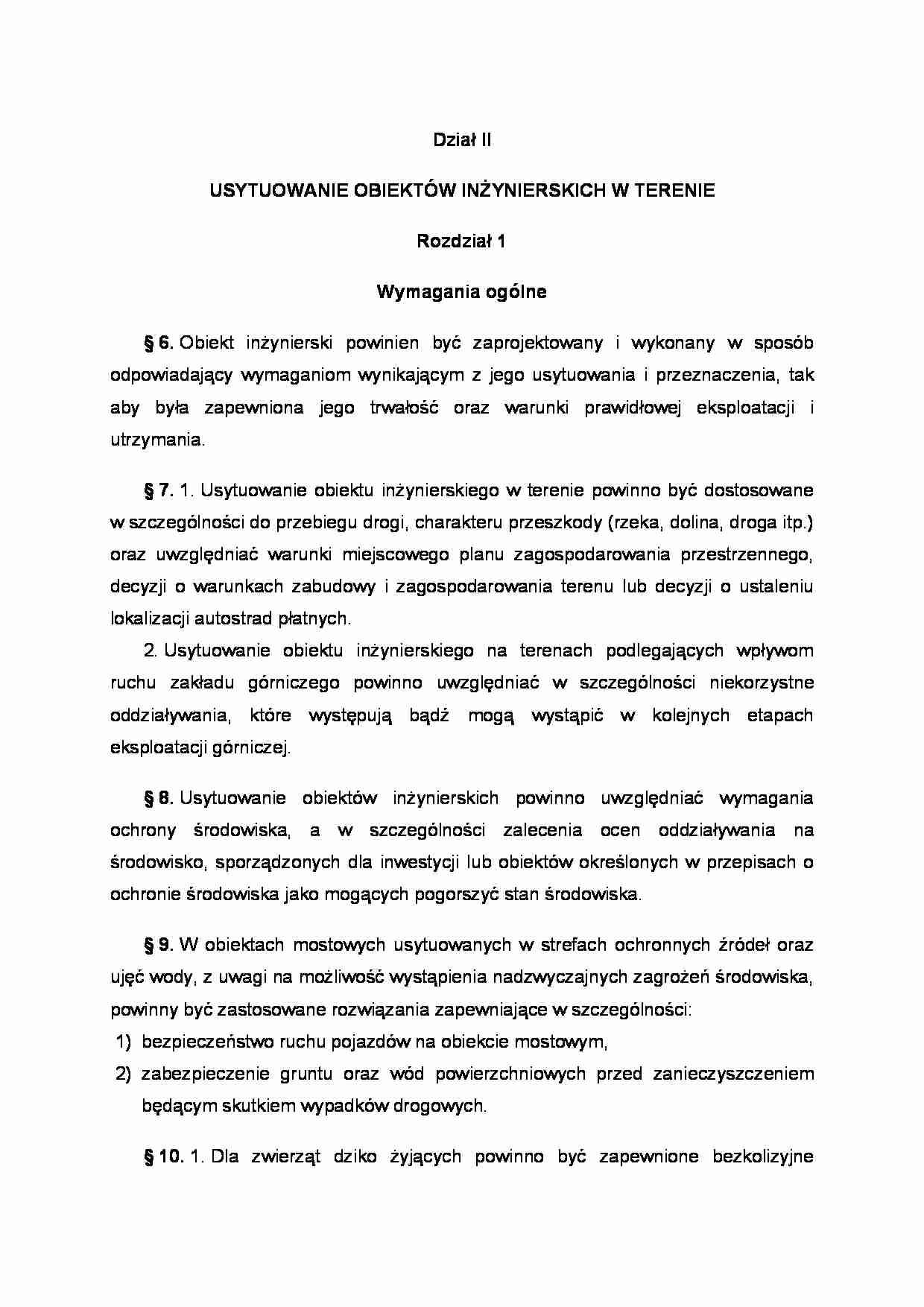Usytuowanie obiektów inżynierskich w terenie. - strona 1