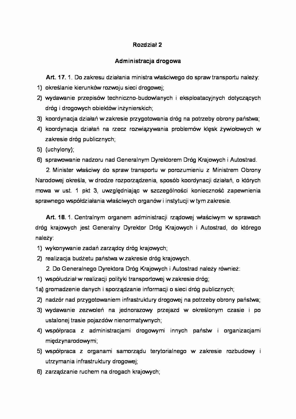 Administracja drogowa - podstawa prawna. - strona 1