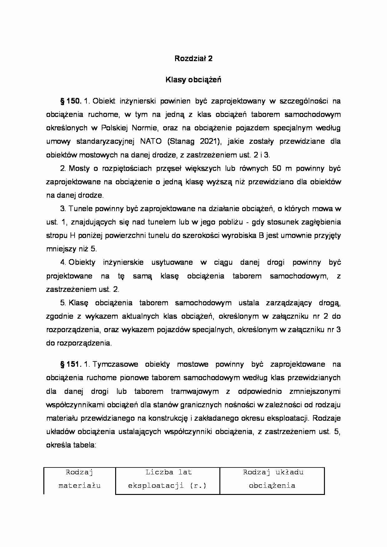 Klasy obciążeń  - strona 1