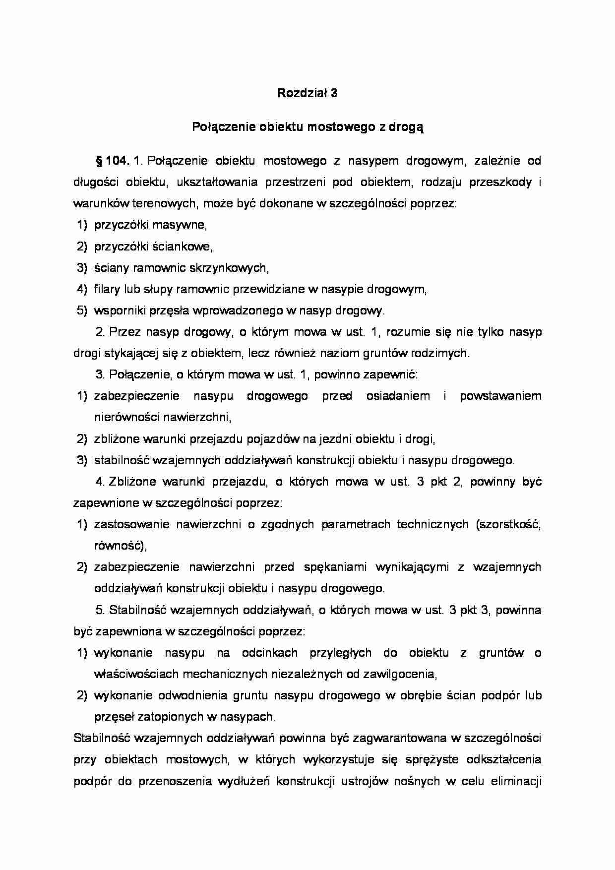 Połączenie obiektu mostowego z drogą - strona 1