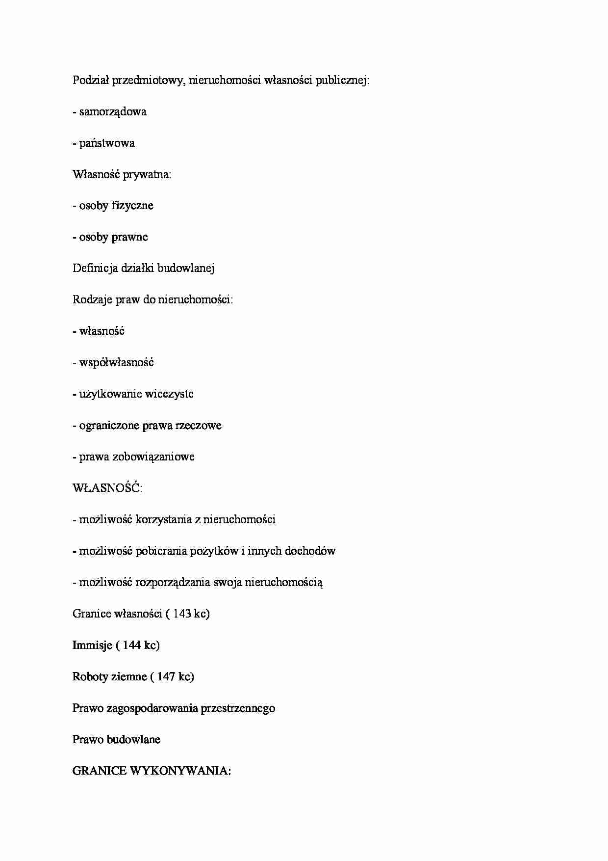 Podział przedmiotowy i granice wykonywania. - strona 1