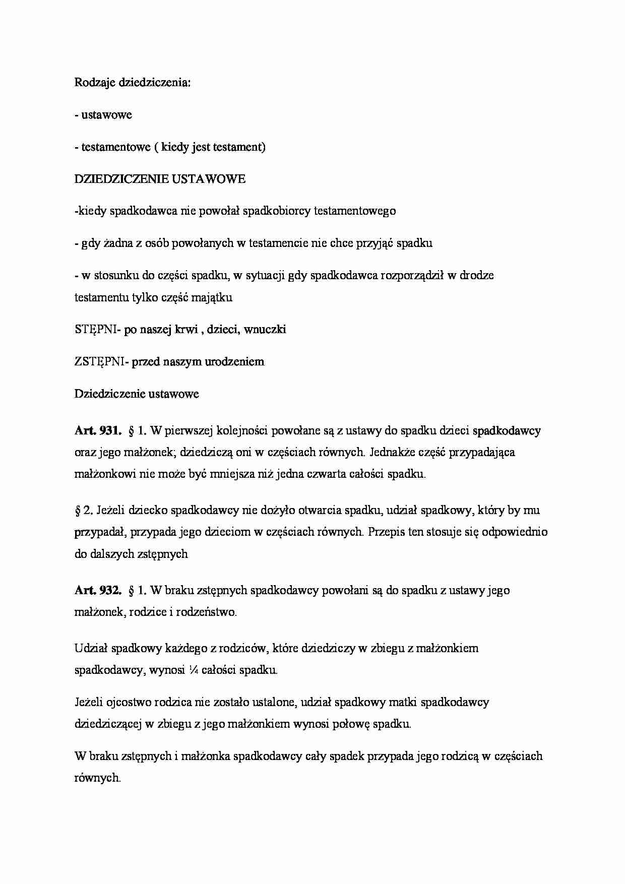 Rodzaje dziedziczenia - strona 1