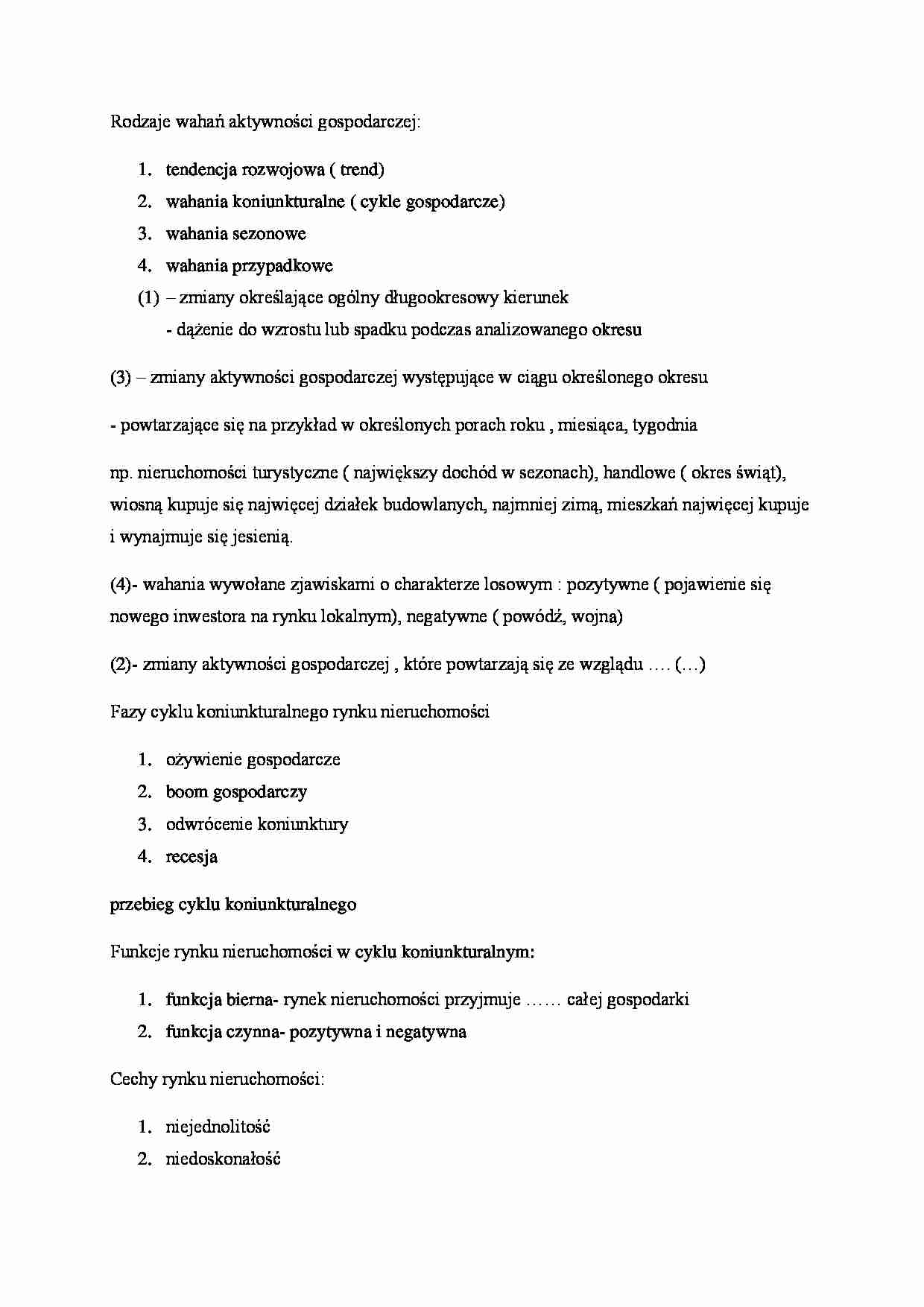 Rodzaje wahań aktywności gospodarczej - strona 1