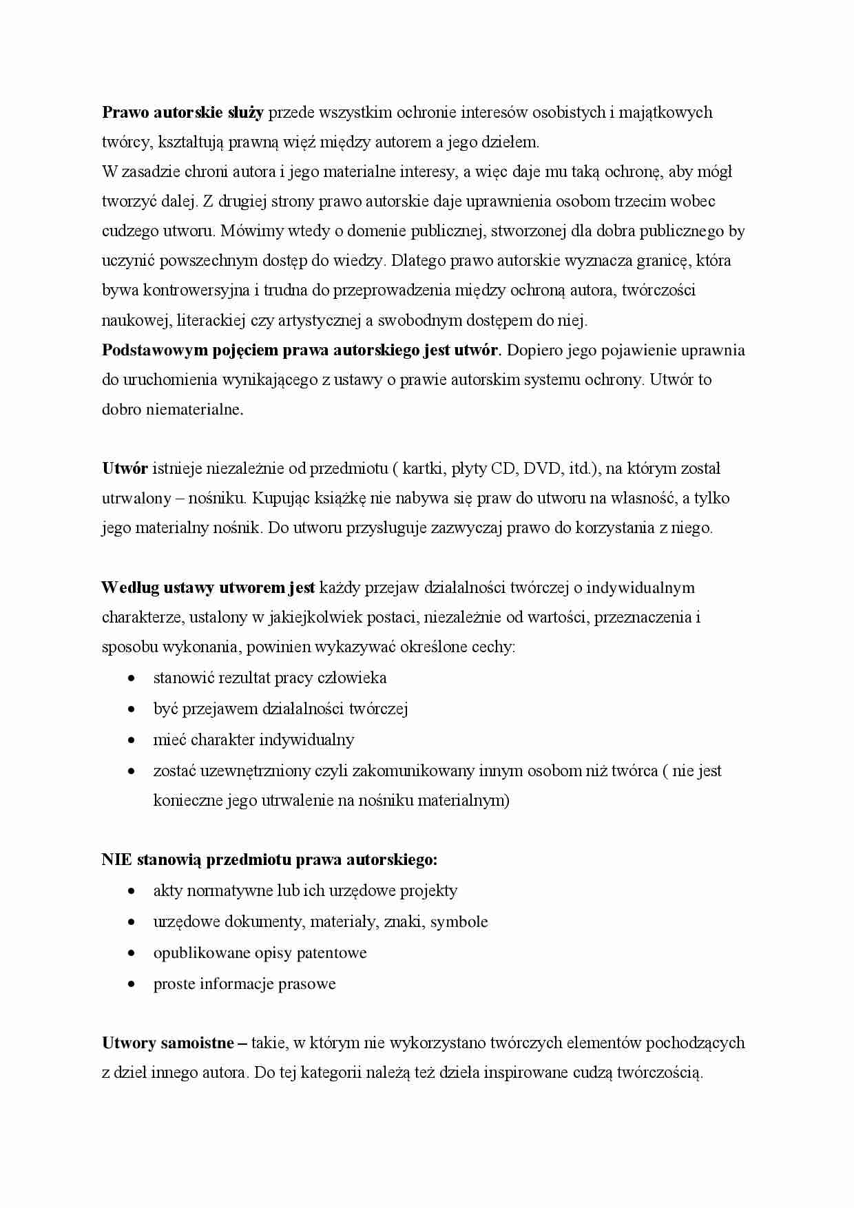 Prawo autorskie, podstawowe zagadnienia. - strona 1