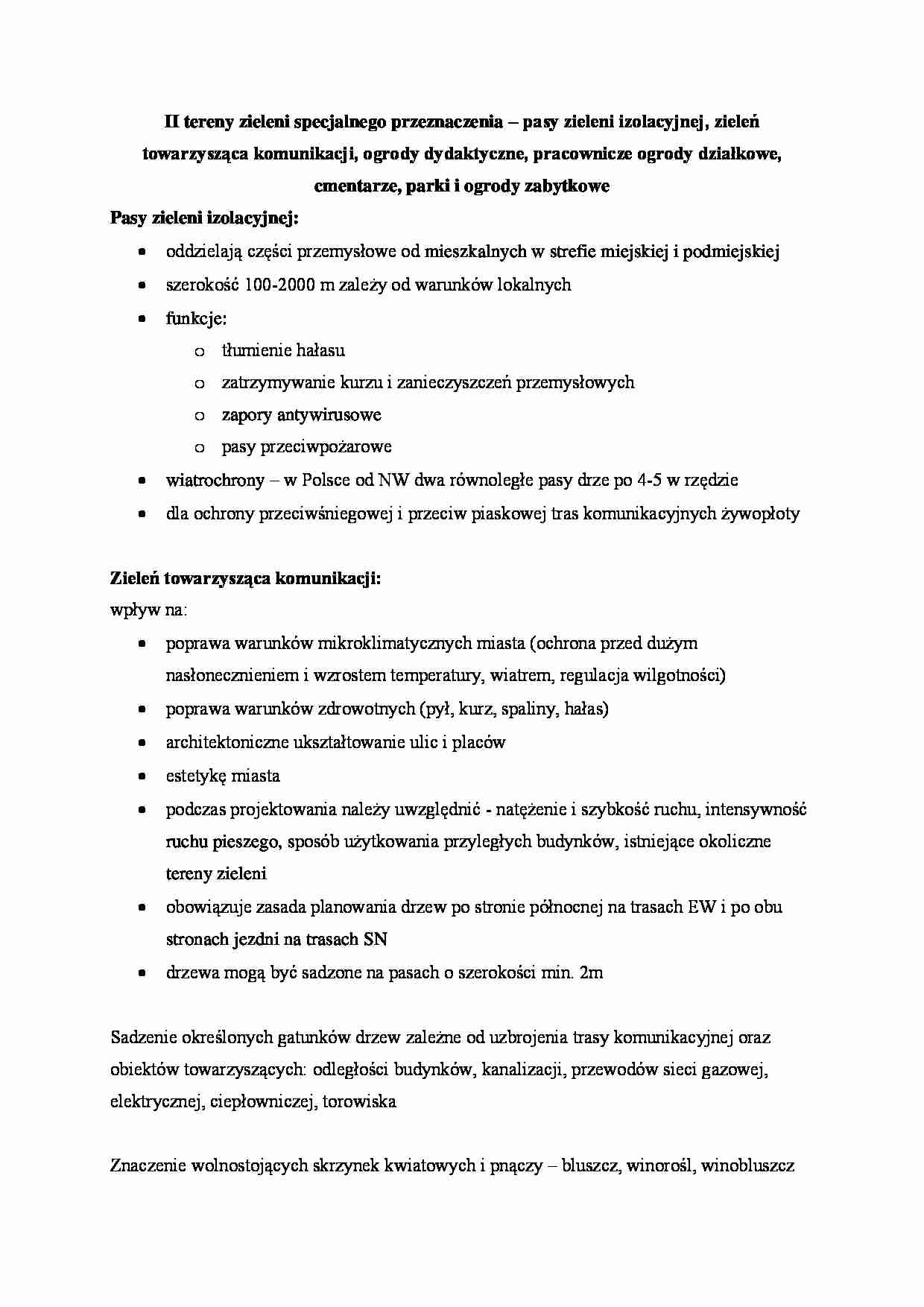 Tereny zieleni specjalnego przeznaczenia - strona 1