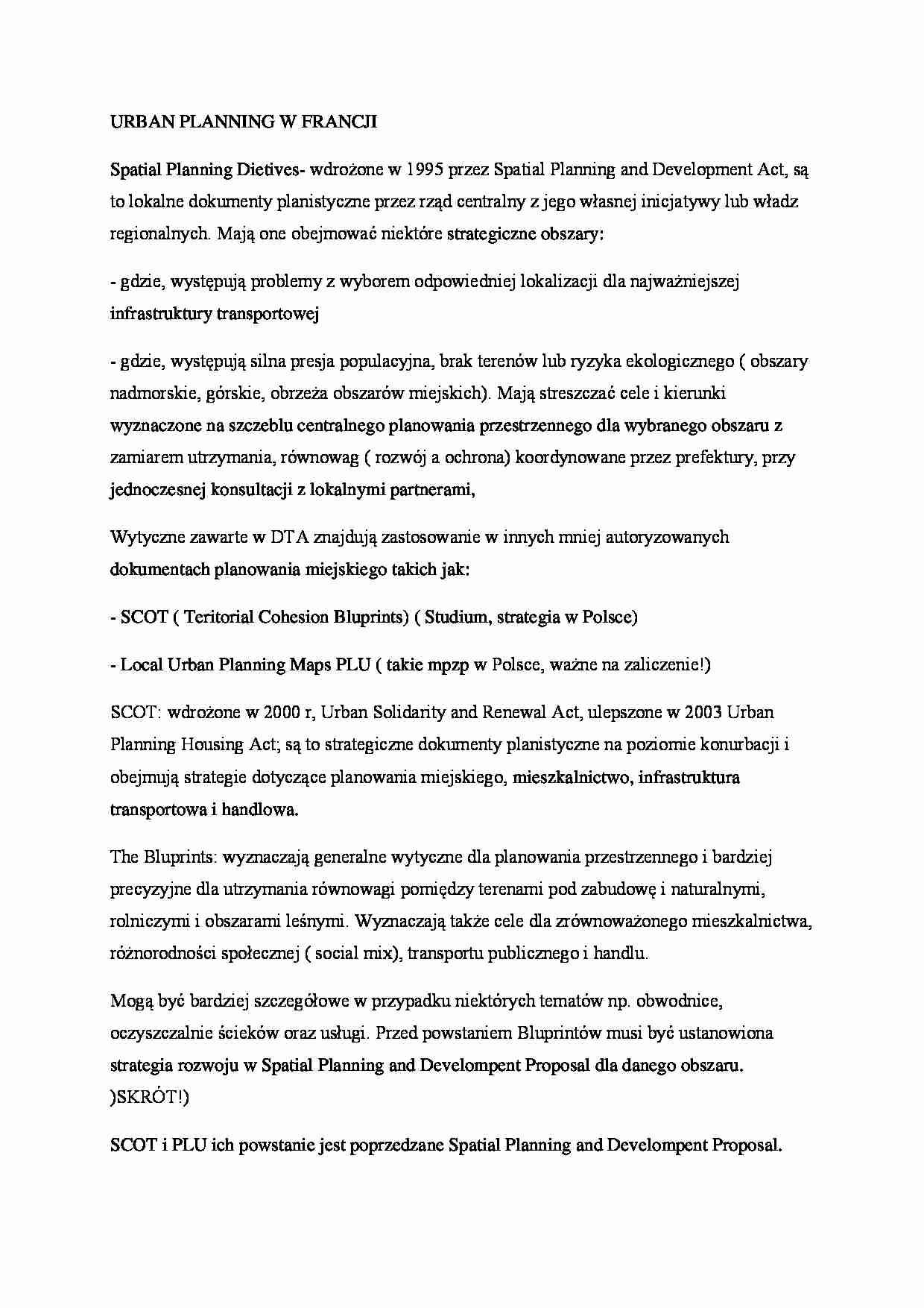 Urban plannin we Francji. - strona 1