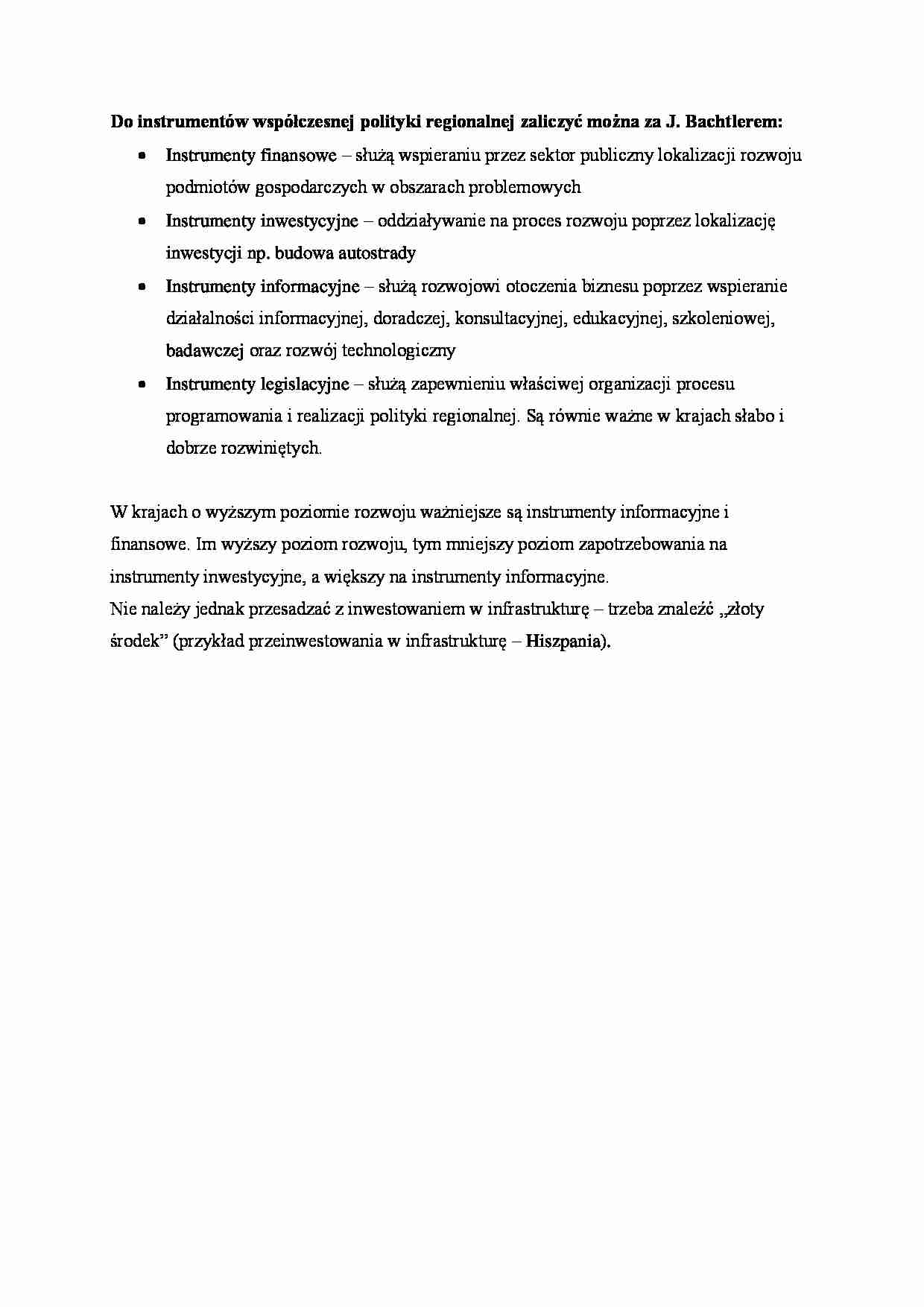 Instrumenty współczesnej polityki regionalnej. - strona 1