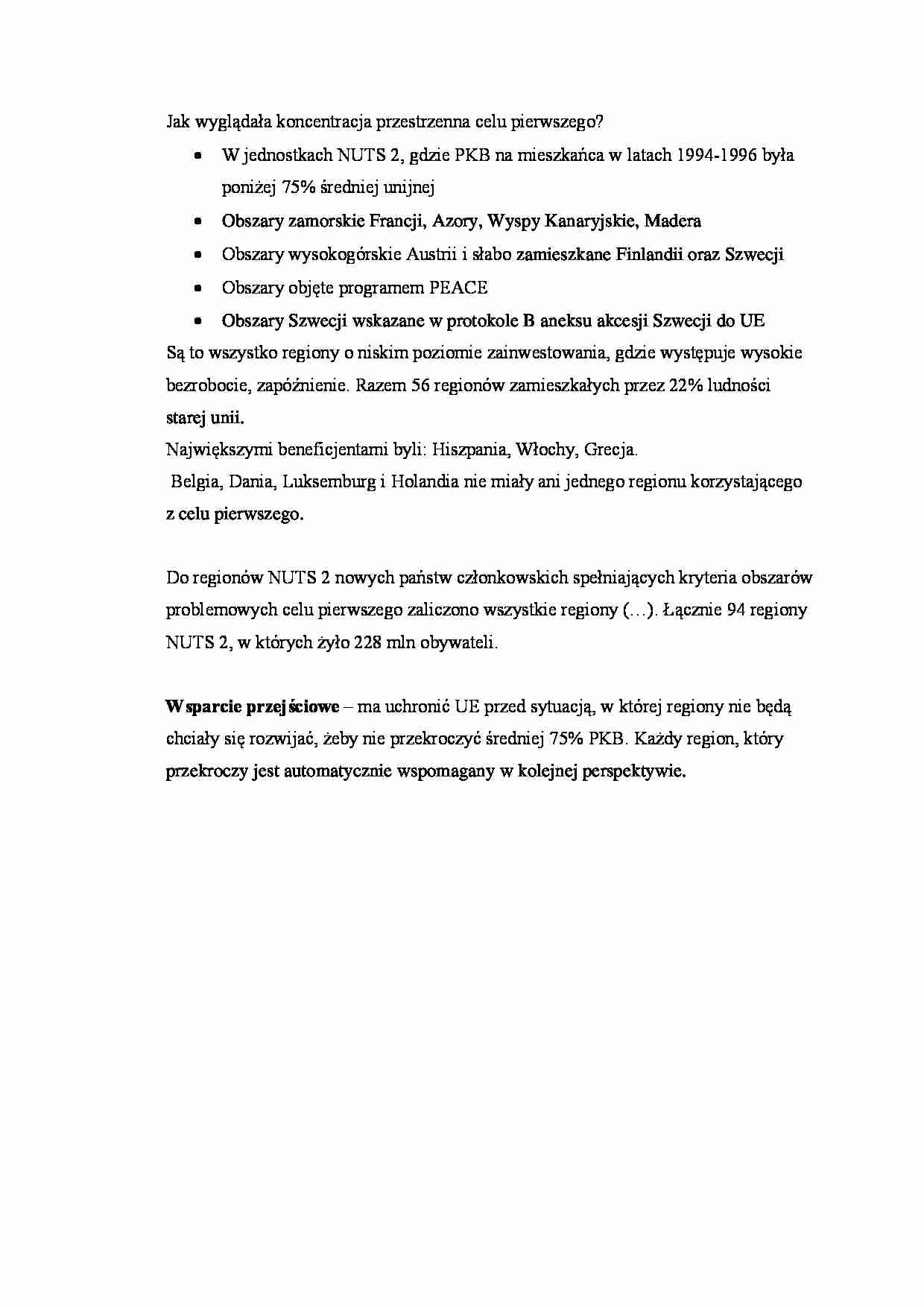 Koncentracja przestrzenna celu pierwszego - strona 1