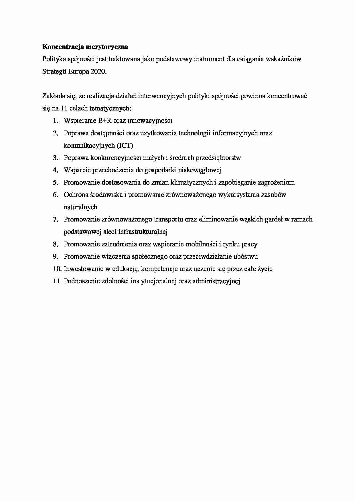 Koncentracja merytoryczna - strona 1