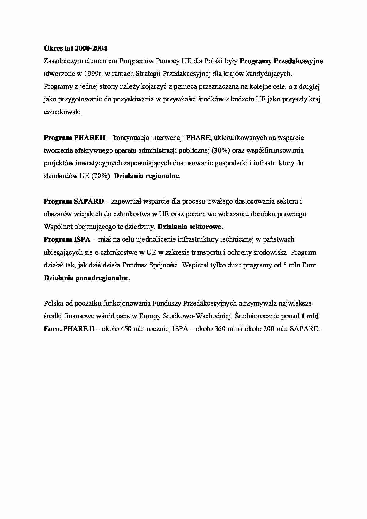 Okres lat 2000 i programy - strona 1