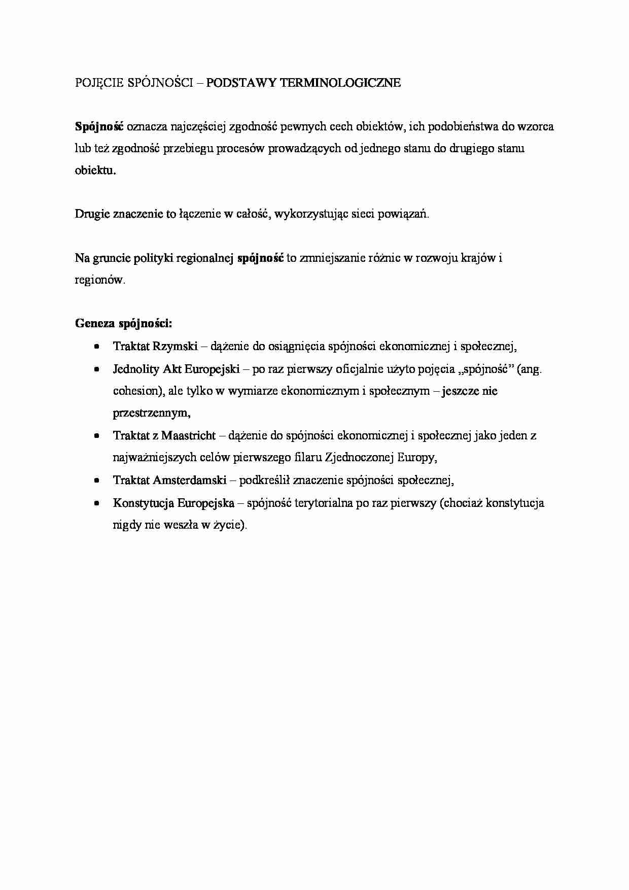 Pojęcie spójności - terminologia - strona 1