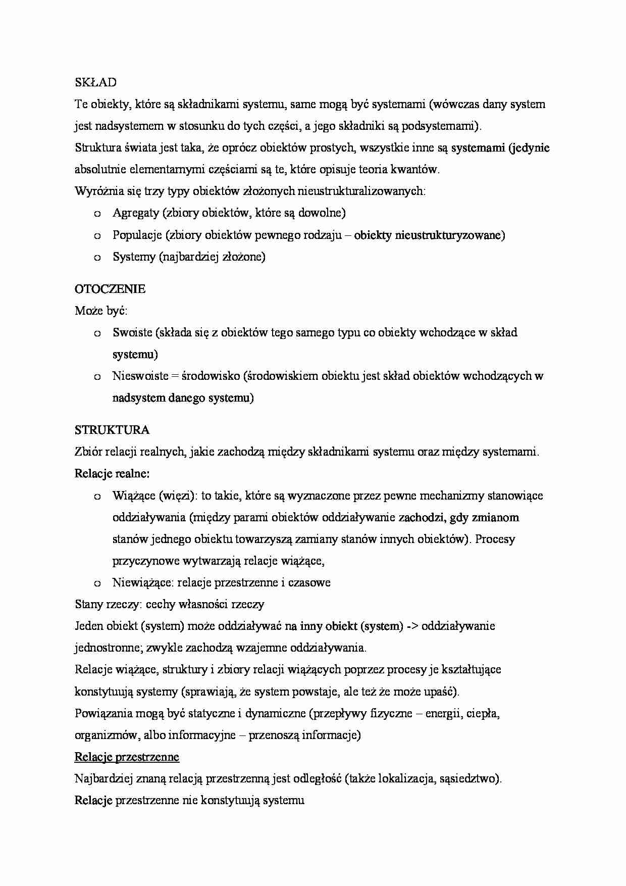 Obiekty, które są składnikami systemu. - strona 1
