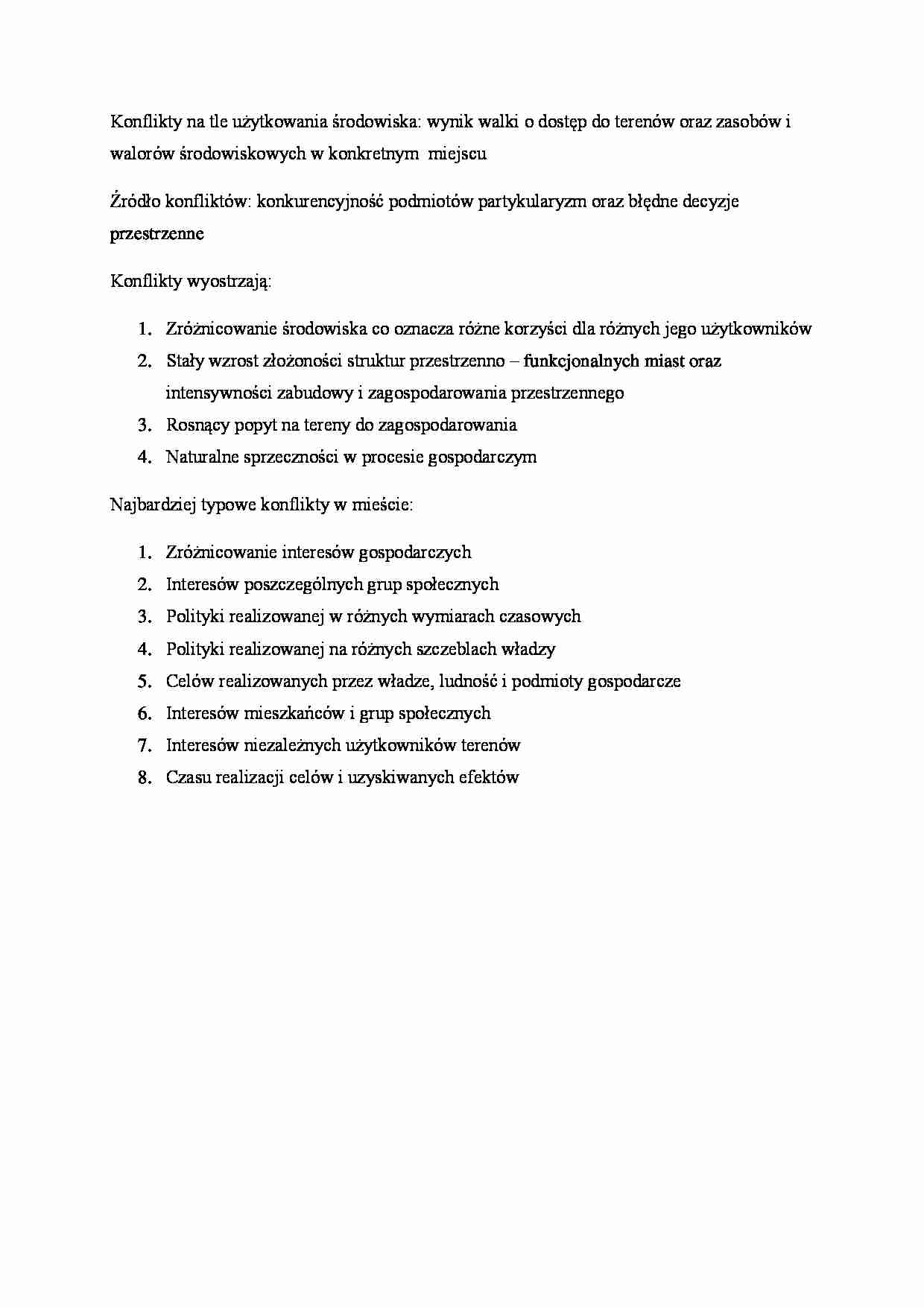 Konflikty na tle użytkowania środowiska - strona 1