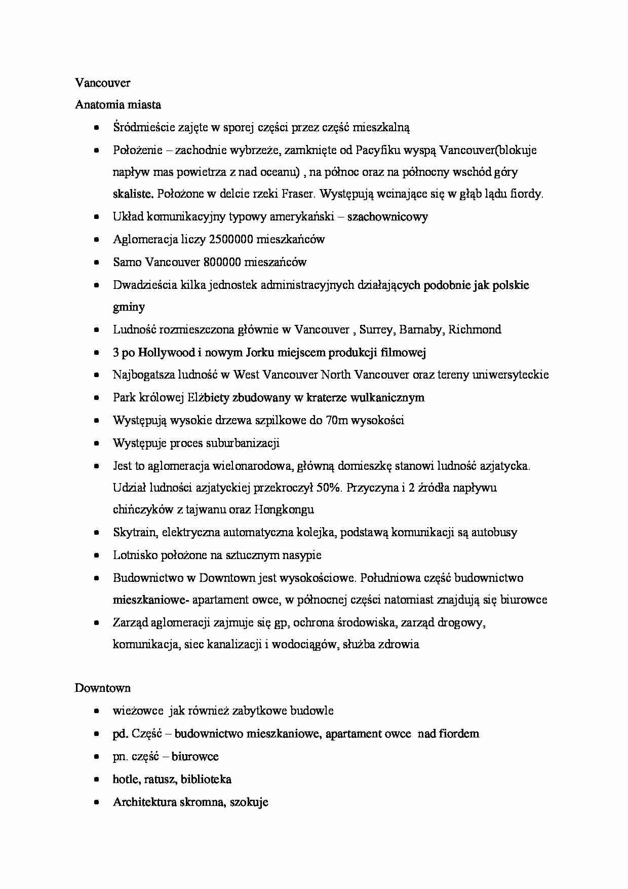 Vancouver - anatomia miasta - strona 1