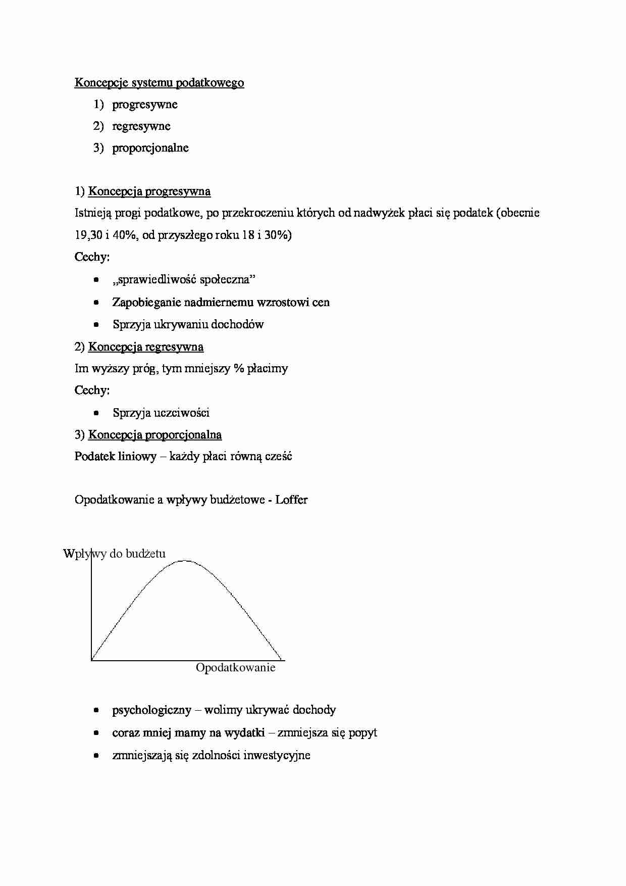 Koncepcje systemu podatkowego - strona 1