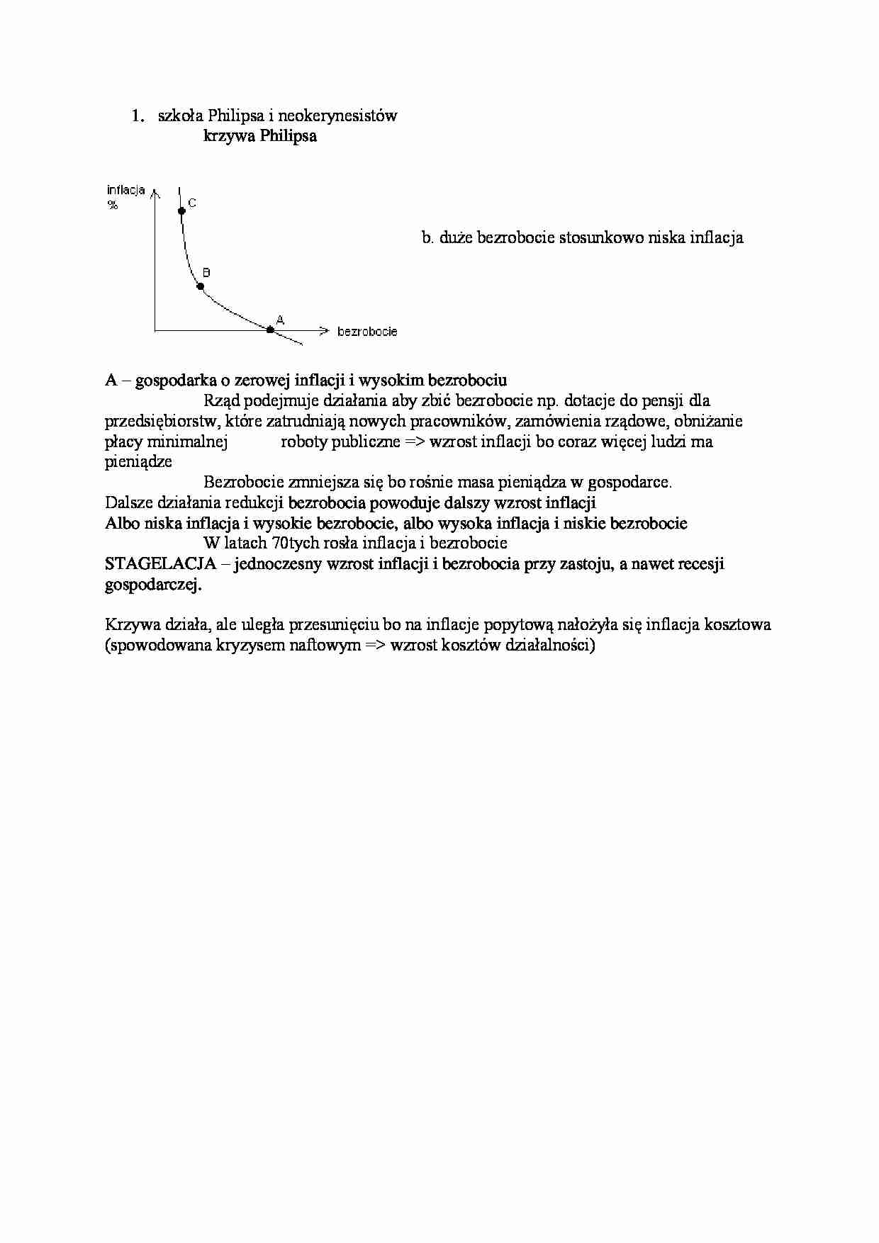 Szkoła Philipsa i neokerynesistów - strona 1