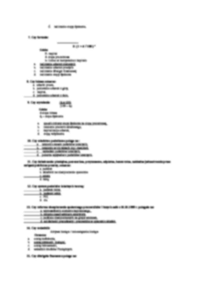 Egzamin testowy z nauki o finansach - strona 2