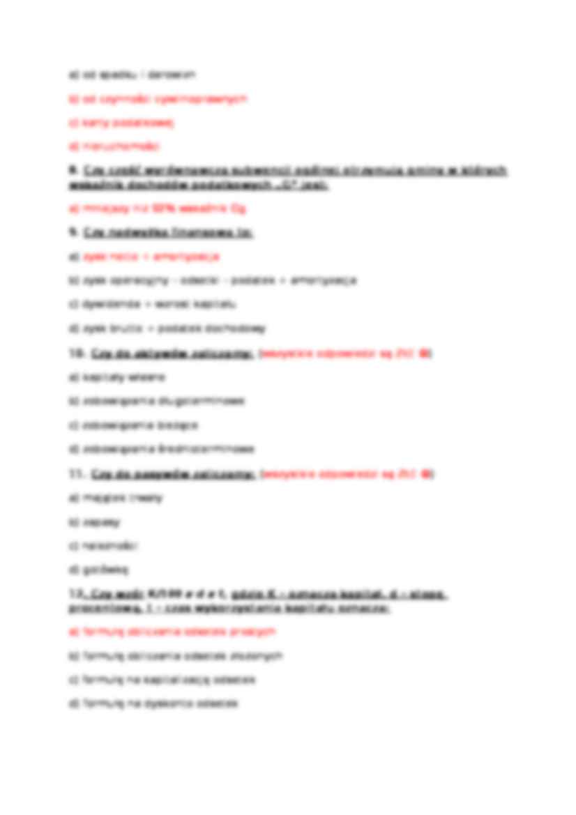 Podstawy finansów - test - strona 2