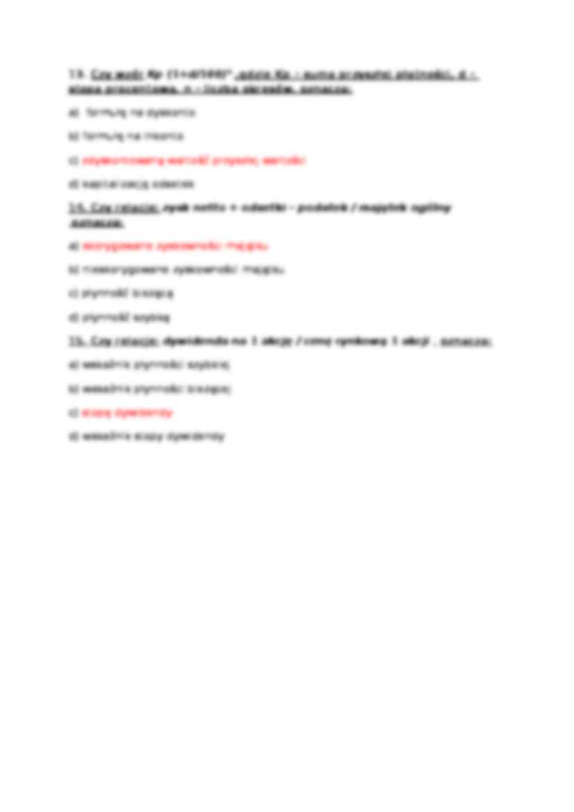 Podstawy finansów - test - strona 3
