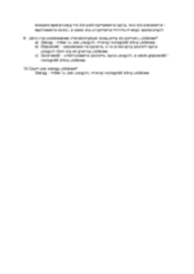 Opracowane pytania egzaminacyjne - Ubóstwo - strona 2