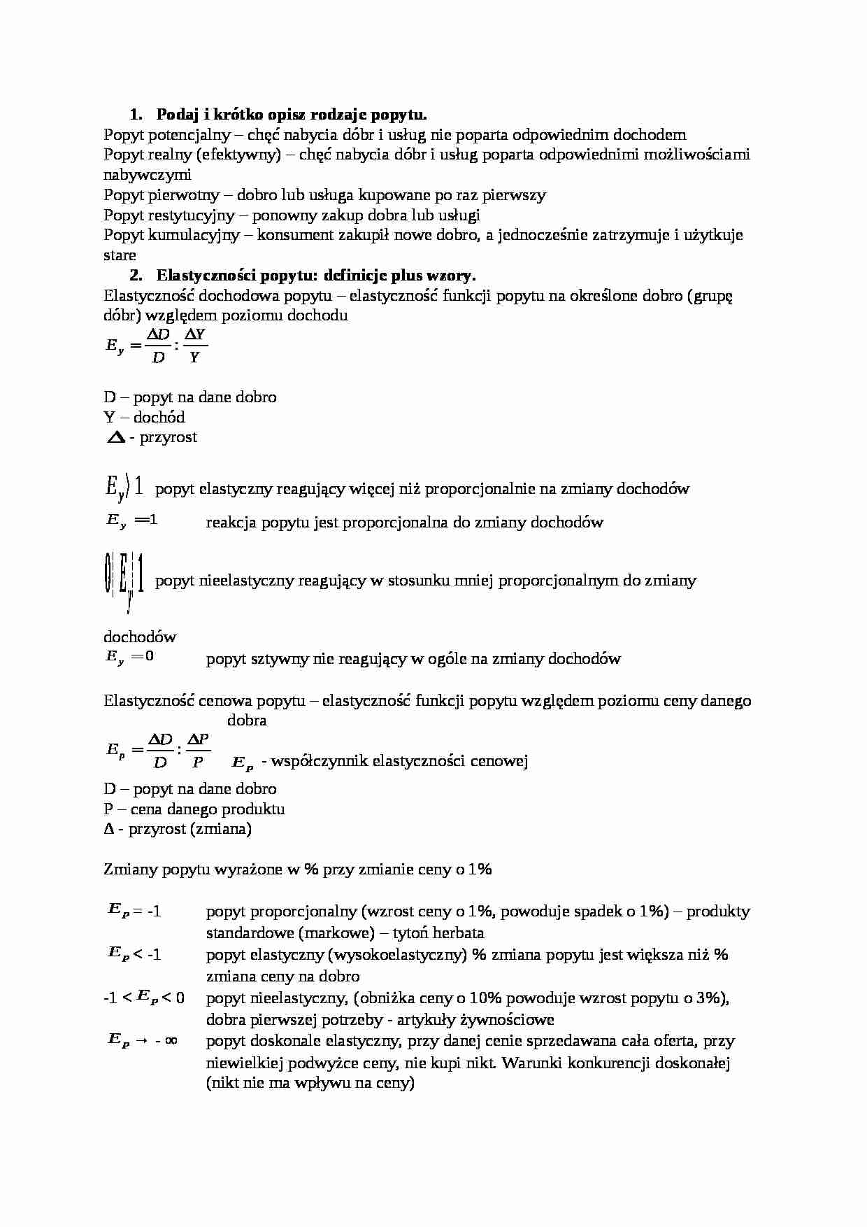 Pytania na egzamin - popyt - strona 1