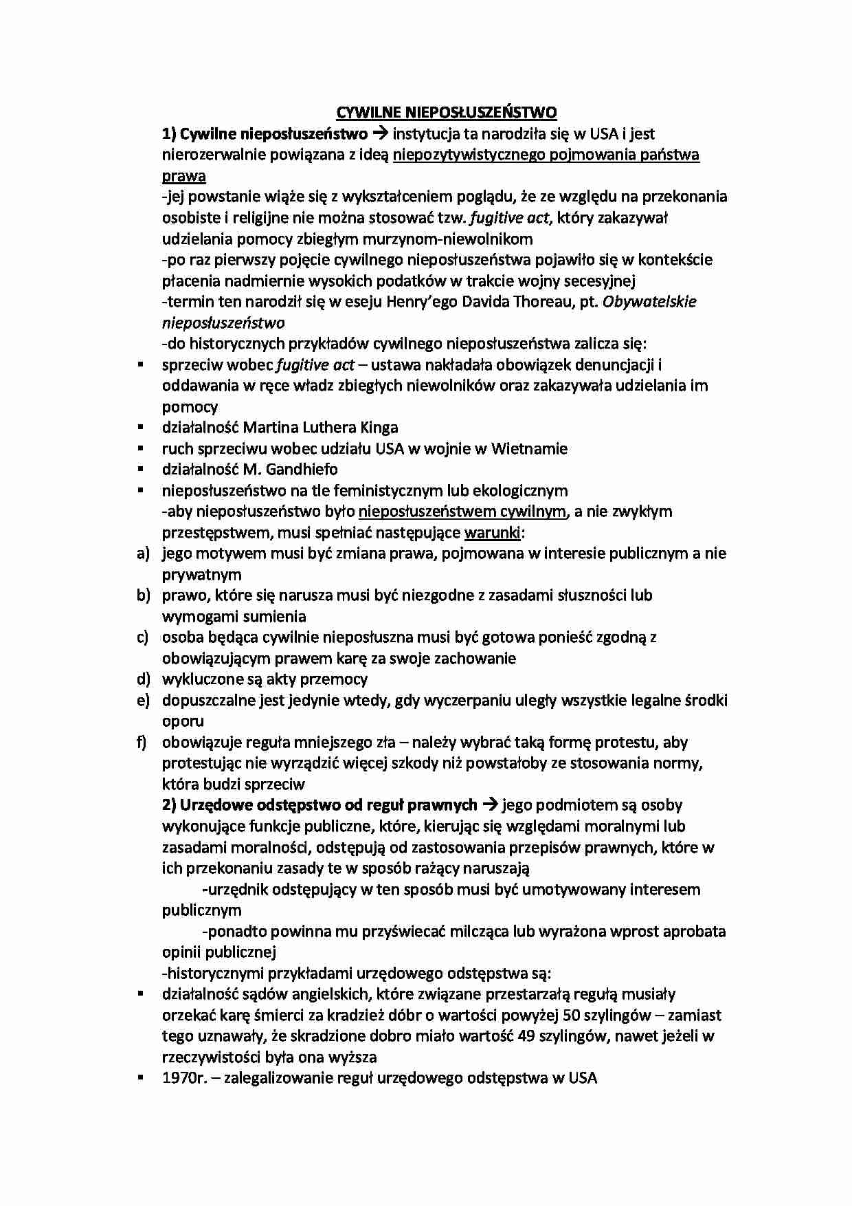 Cywilne nieposłuszeństwo - strona 1