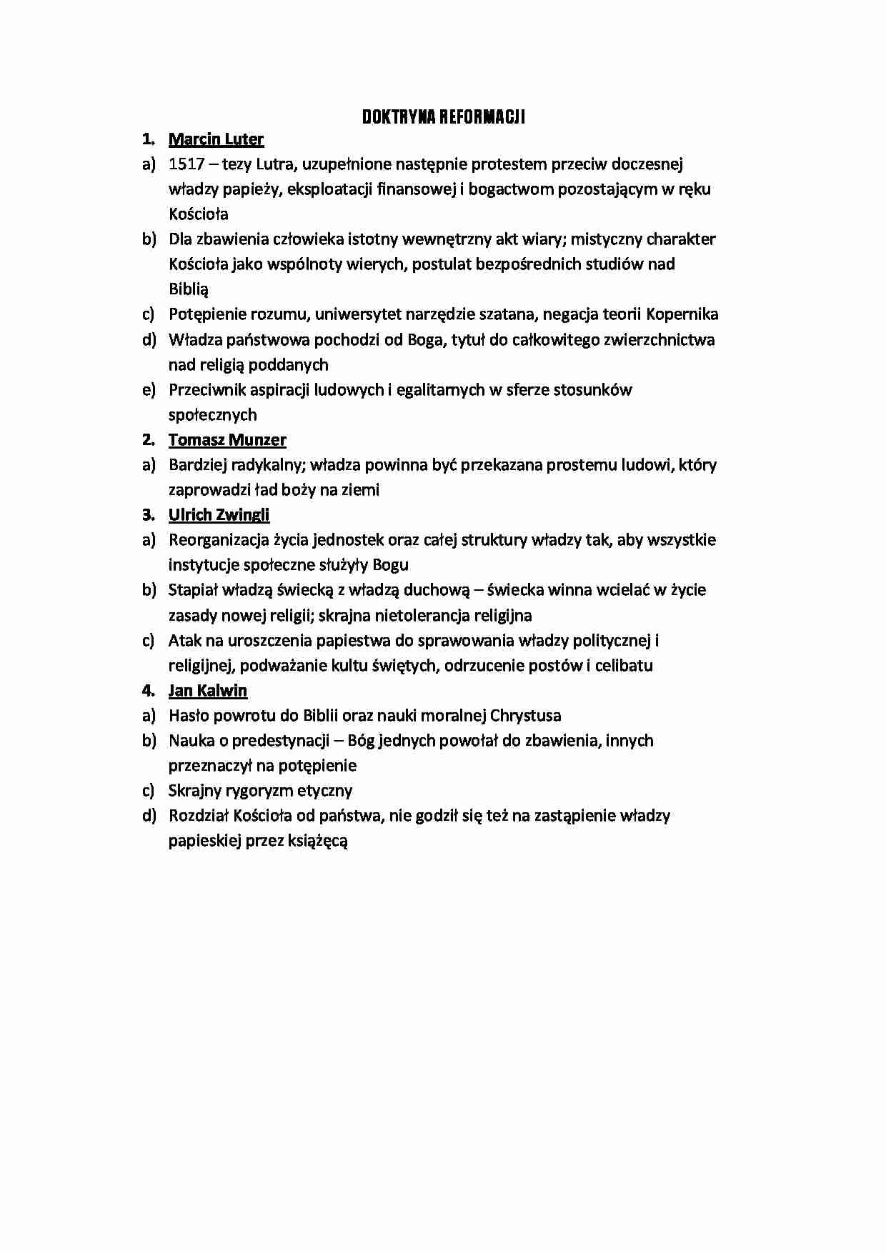 Doktryna reformacji - strona 1
