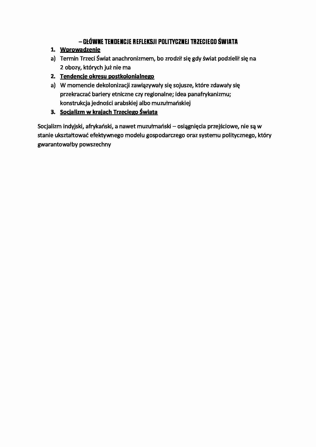 Główne tendencje refleksji politycznej - strona 1