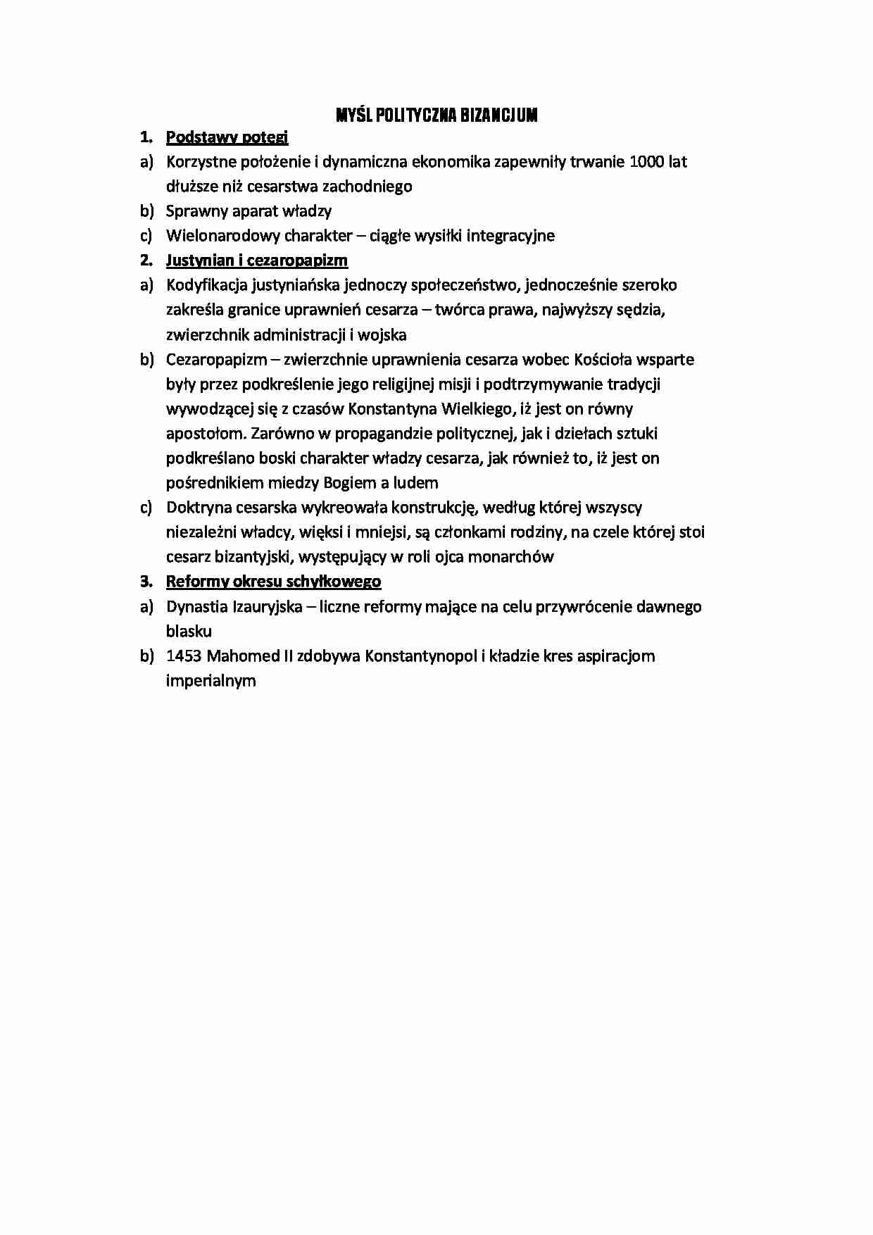 Myśl polityczna Bizancjum  - strona 1