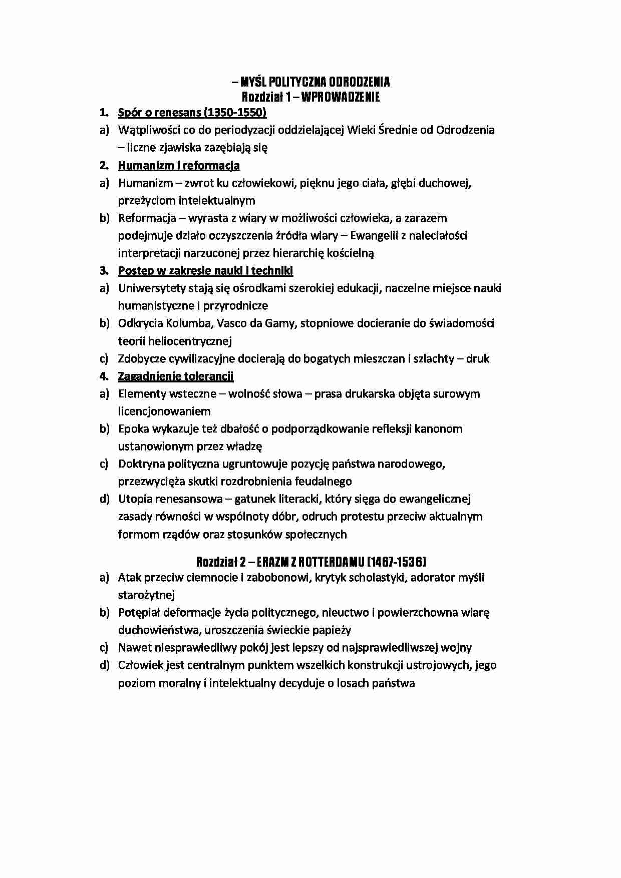 Myśl polityczna odrodzenia - strona 1