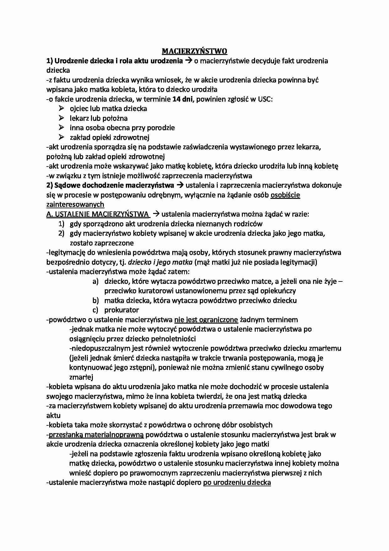 Macierzyństwo - strona 1