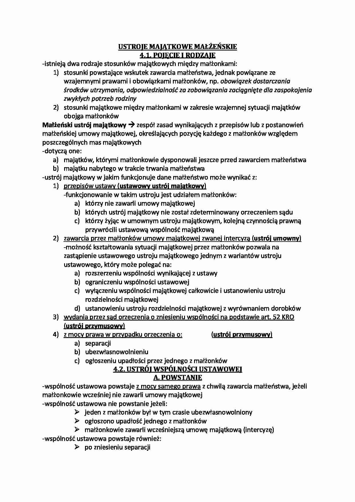 Ustroje majątkowe małżeńskie  - strona 1