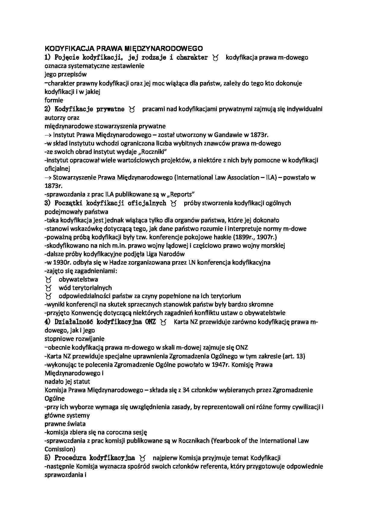Kodyfikacja prawa międzynarodowego - strona 1