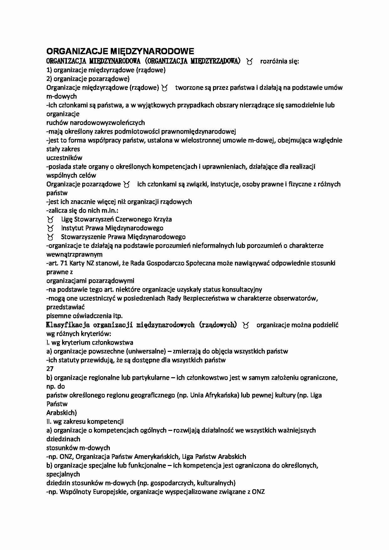 Organizacje międzynarodowe  - strona 1