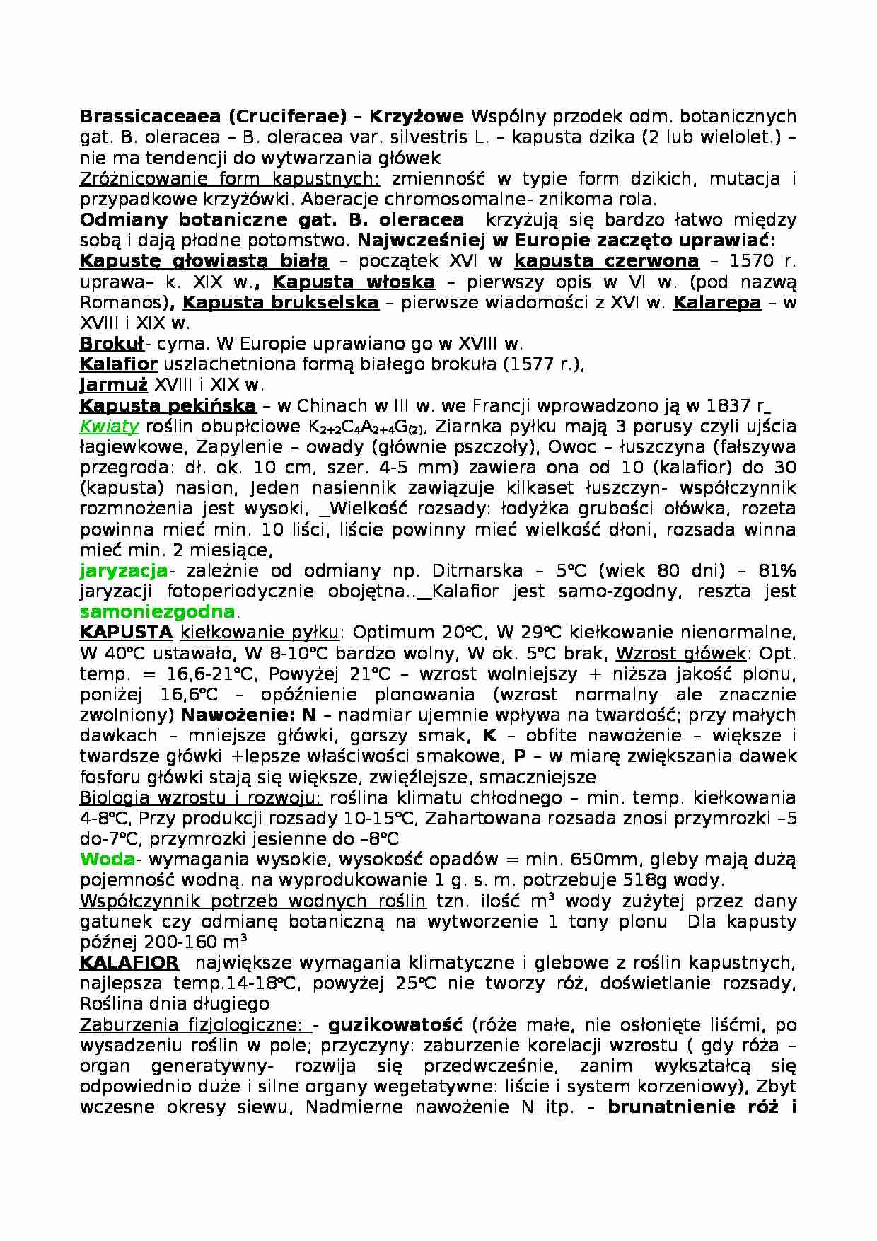 Warzywnictwo i rośliny zielarskie-wykład 3 i 4 - strona 1