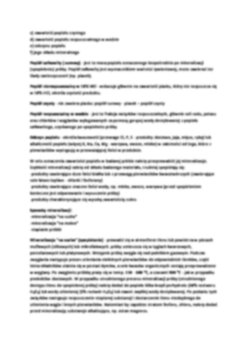 Oznaczanie zawartości popiołu w produktach spożywczych - strona 2