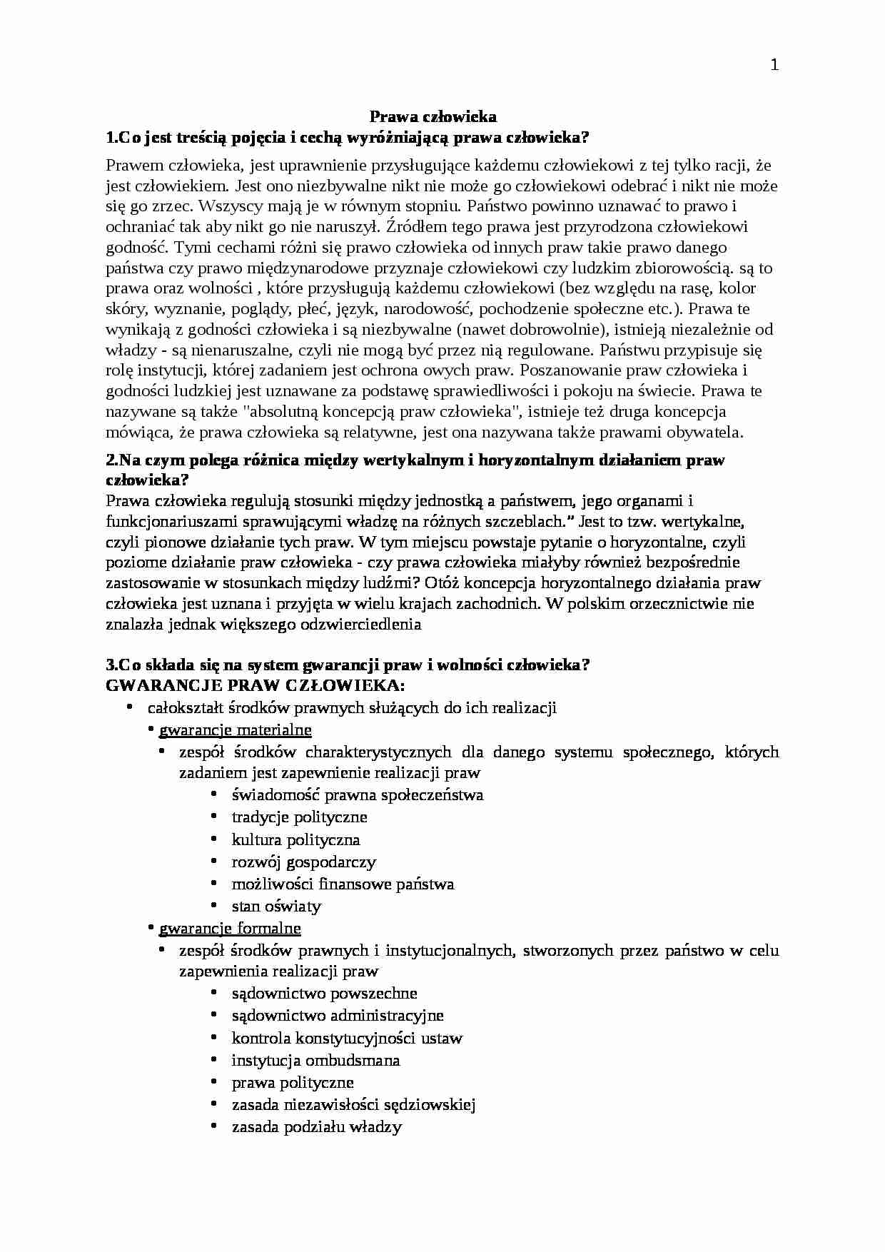 opracowanie przedegzaminacyjne - Prawo  - strona 1