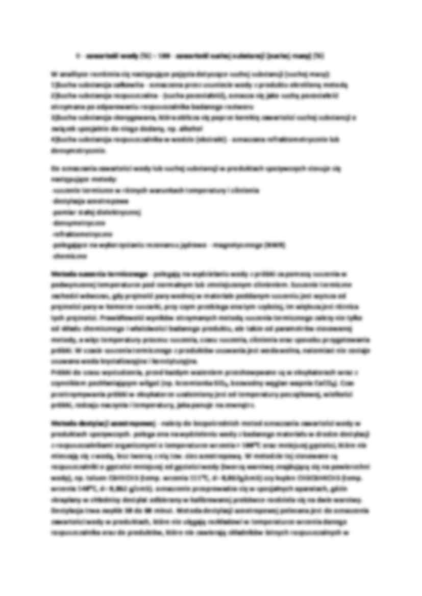 Oznaczanie zawartości wody i suchej substancji w wybranych produktach spożywczych - strona 2