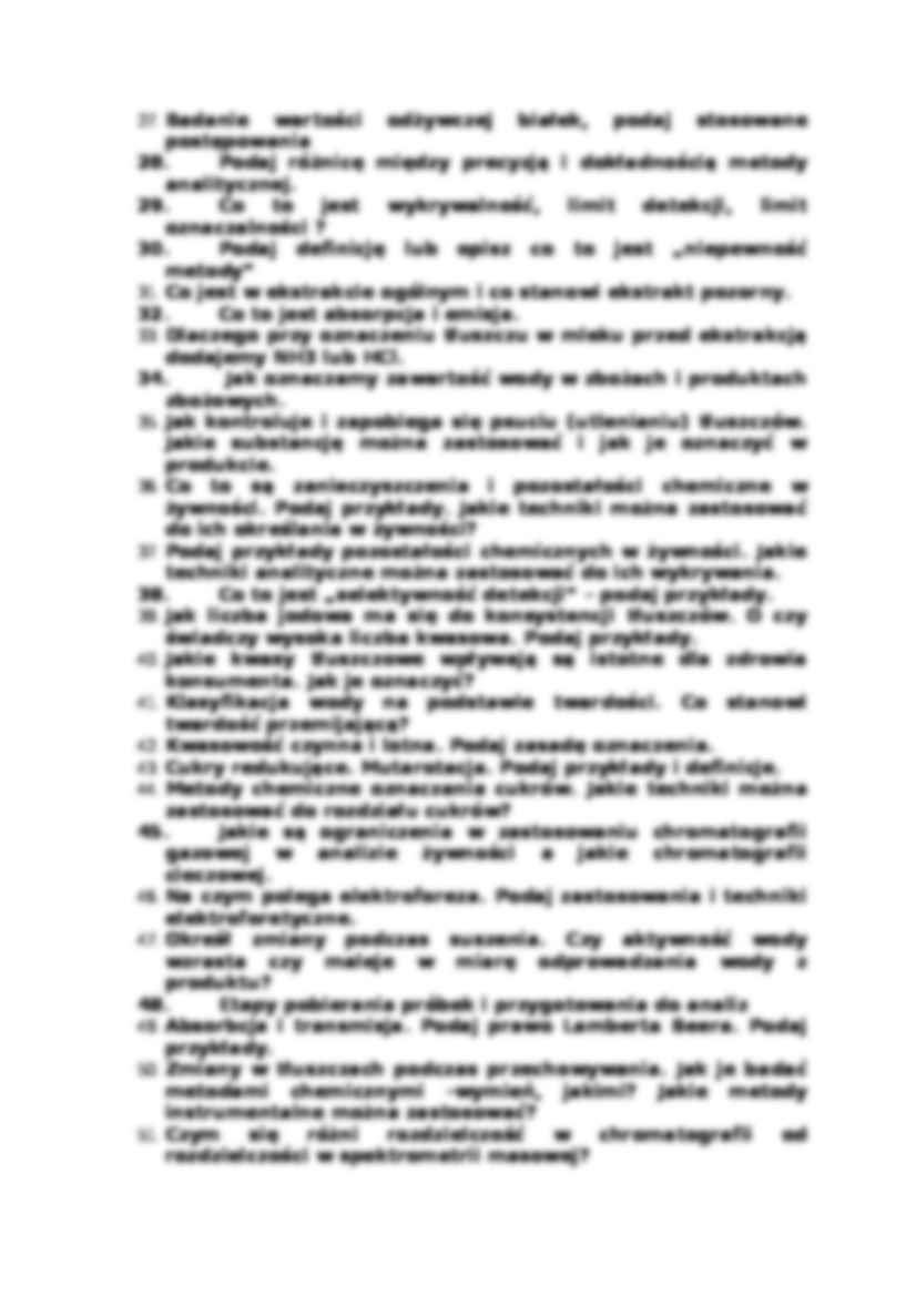 Analiza żywności-pytania przykladowe - strona 2