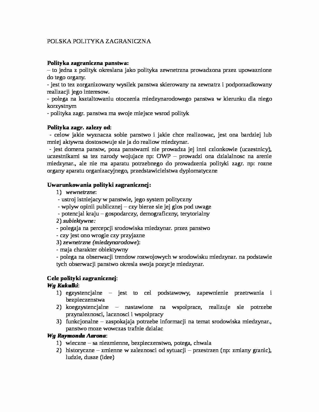 polityka zagraniczna -materiały, prawo - strona 1