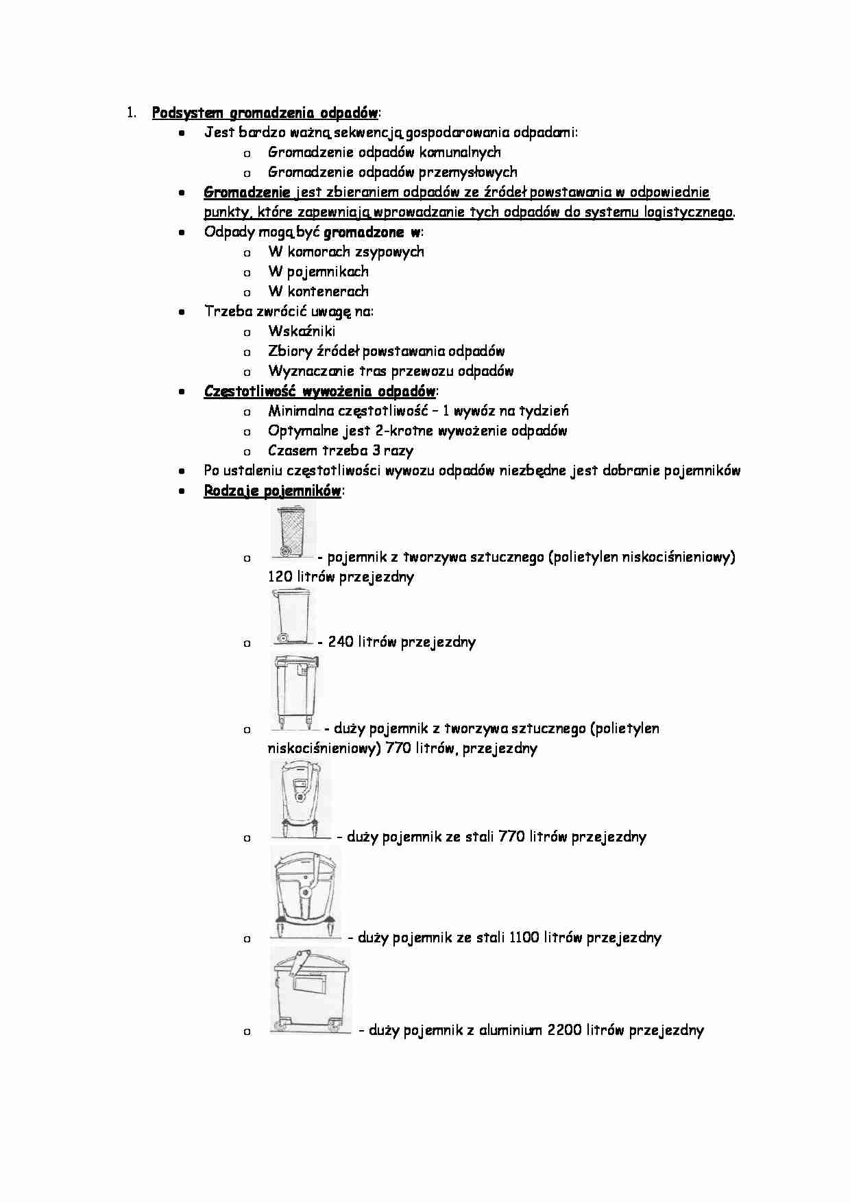 Podsystem gromadzenia odpadów - strona 1