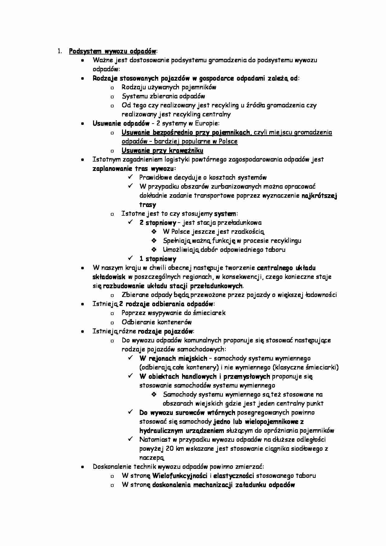 Podsystem wywozu odpadów - strona 1