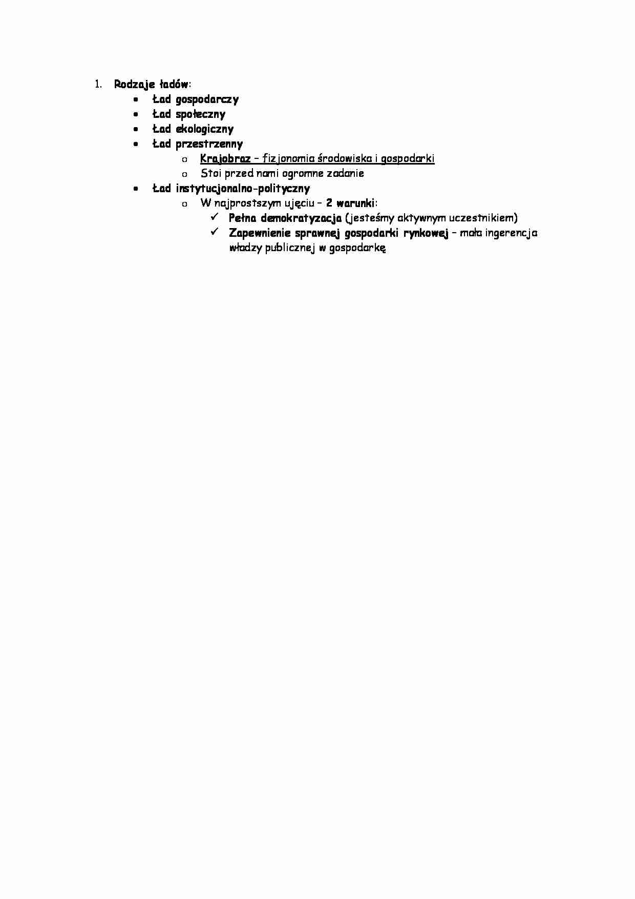 Ekologistyka - Rodzaje ładów - strona 1