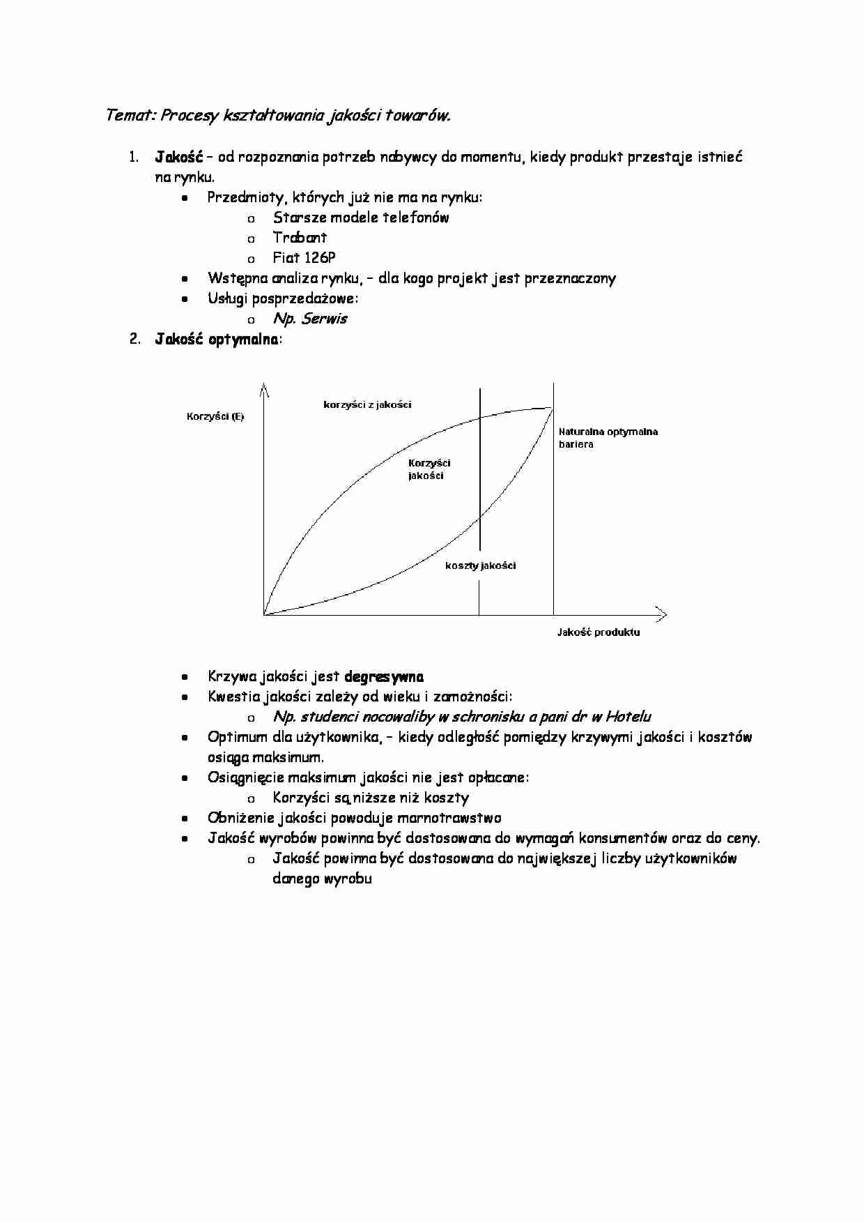 Procesy kształtowania jakości towarów - strona 1