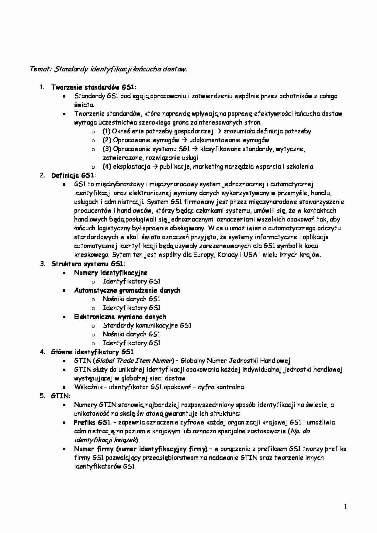 Standardy identyfikacji łańcucha dostaw - strona 1