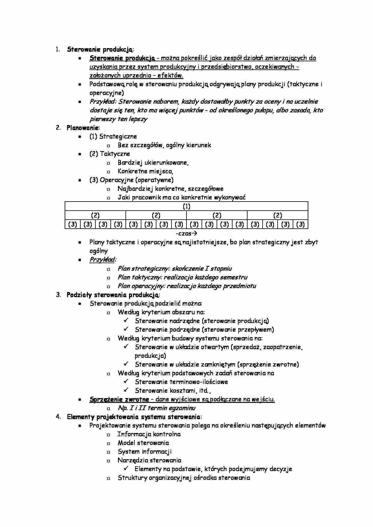 Sterowanie produkcją - strona 1