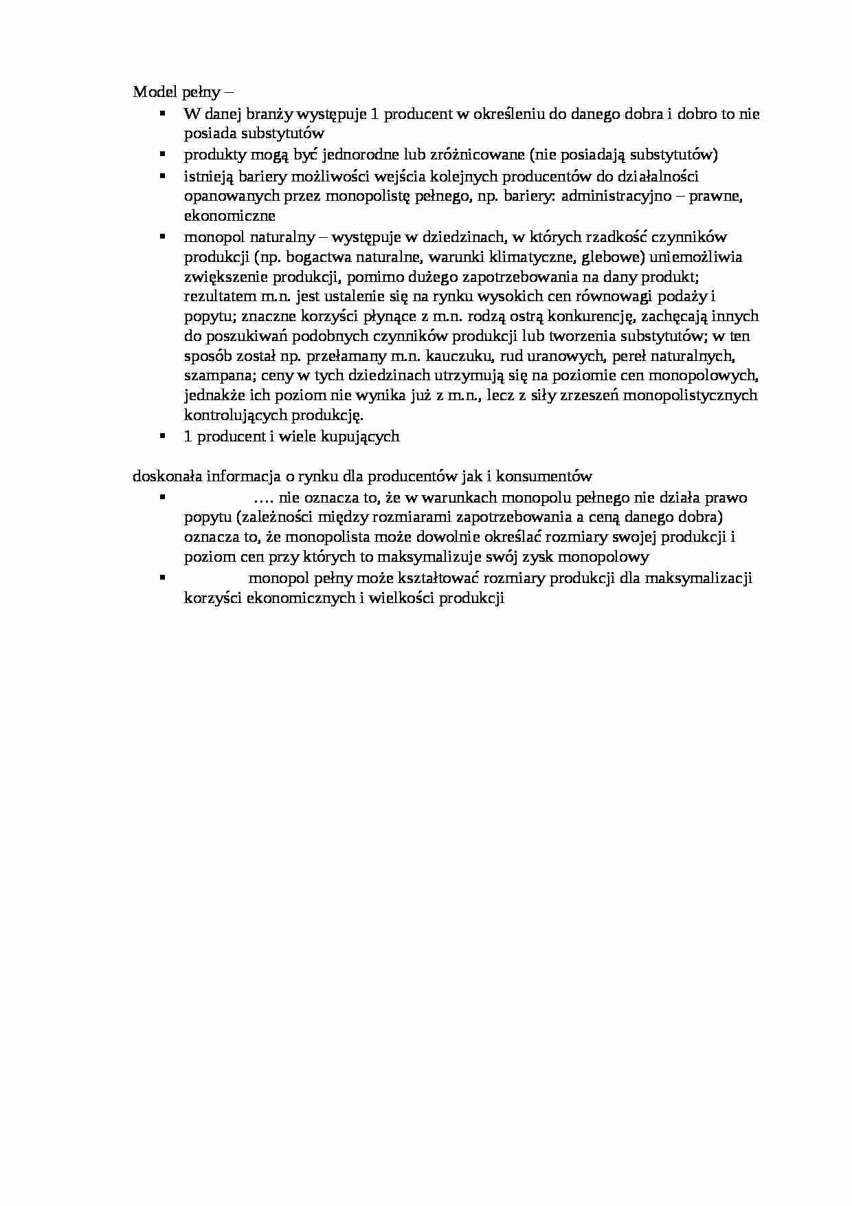 Mikroekonomia - model pełny - strona 1